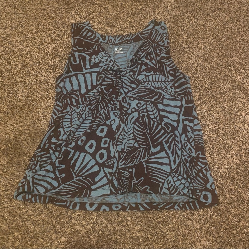 Blue and brown summer tank
